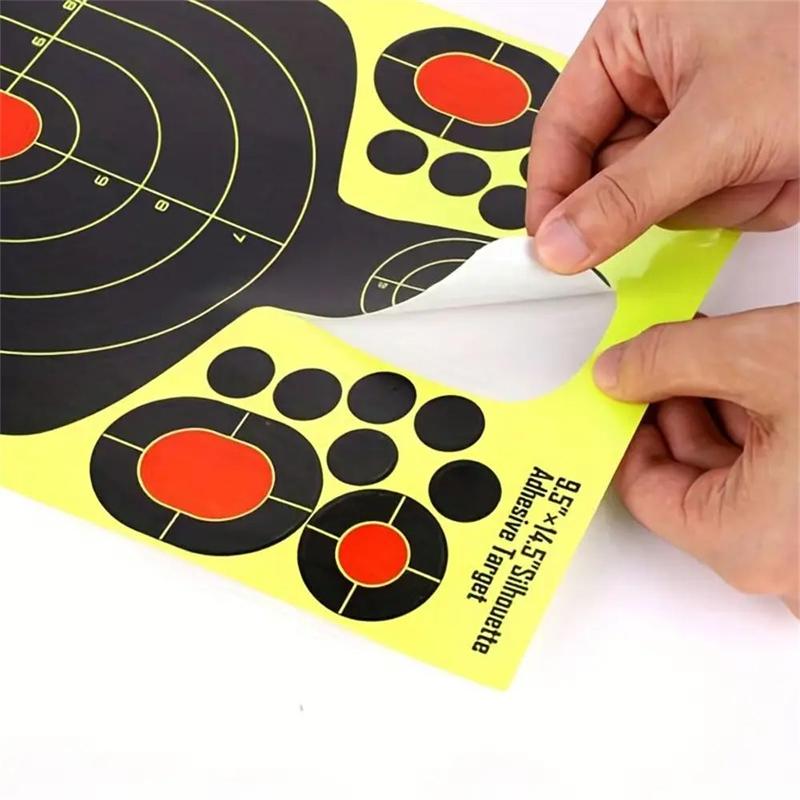 Gaming Shooting Range Paper, 10 20pcs Silhouette Splatter Targets Stickers for Shooting Training, Self Adhesive Shooting Targets Paper, Targets for Military Training, Game Supplies, Christmas Gift