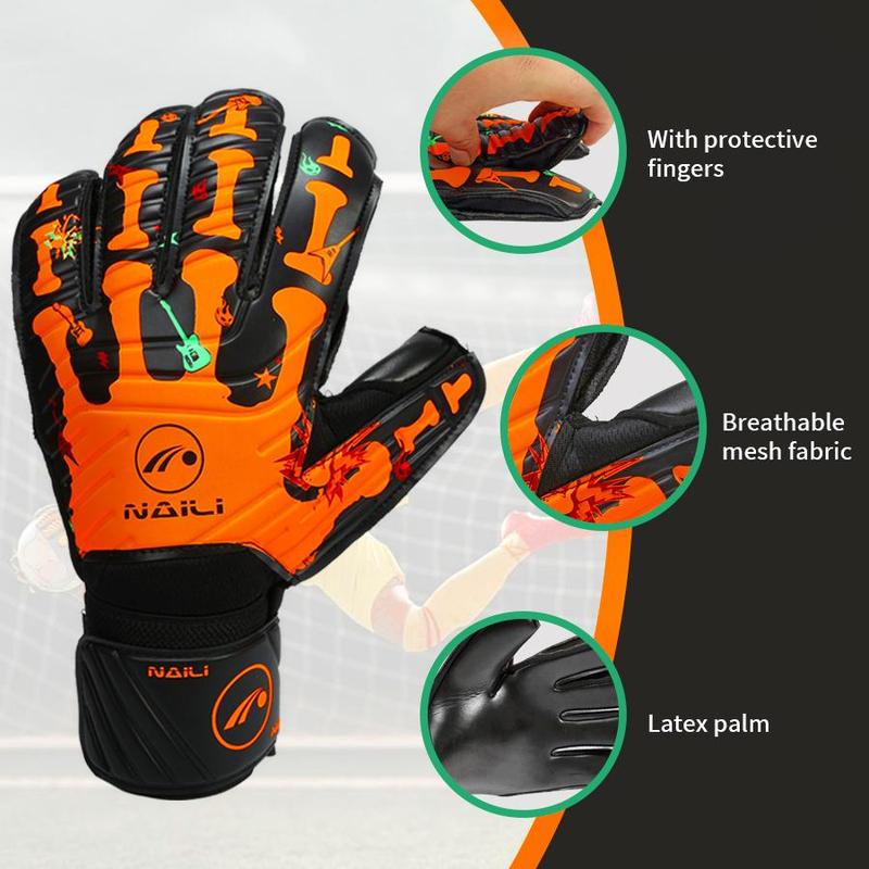 Professional Goalkeeper Gloves, 1 Pair Non-slip Football Goalkeeper Gloves, Professional Football Training Equipment for Adults