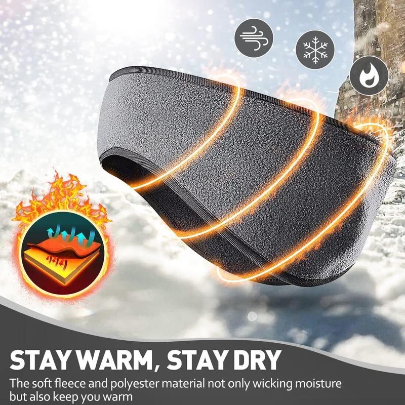 Ear Warmer Cover Headband Winter Fleece Ear Muffs Sports Sweatband for Men Women