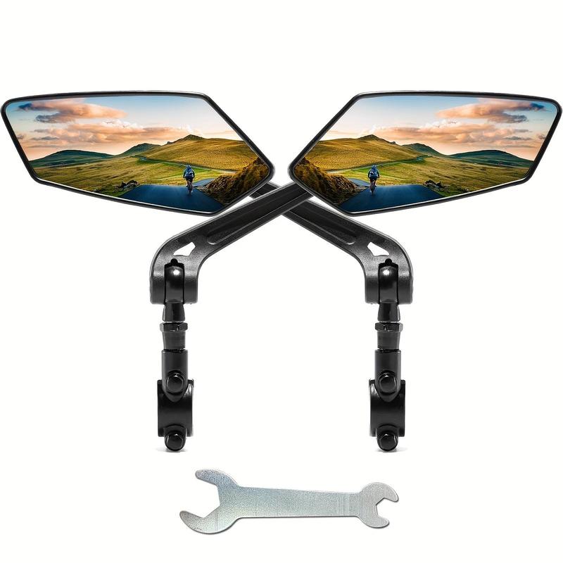 Christmas Bike Handlebar Rearview Mirror, 2 Counts set 360° Rotatable Wide Angle Rear View Mirror, Universal Fit for Bicycle, E-bike, Scooter, and Snowbike