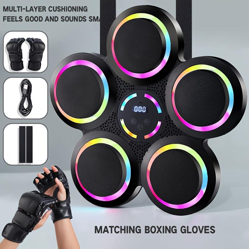 Smart Music Boxing Machine Wall-Mounted Boxing Machine Height Adjustable LED Smart Counting 9 Speed Adjustment Modes 984.25-Inch Wireless Mobile Music Connection with Boxing Glove Sports Music Boxing Trainer