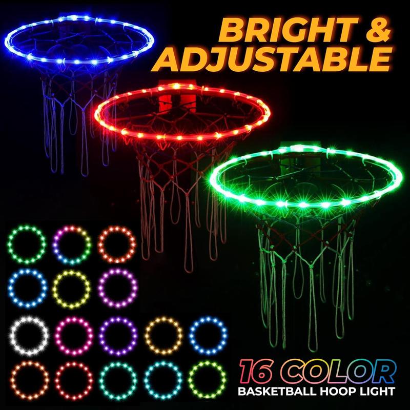 LED Basketball Hoop Light - Color Changing, Motion Sensing, 1.5m - Light Up Basketball, Glow in The Dark Basketball Light