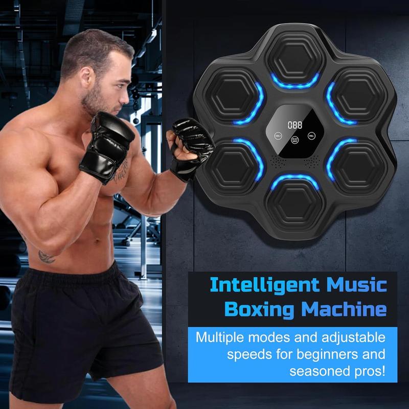 YHR 2024 Upgraded Smart Musical Boxing Machine with Boxing Gloves, Wall Mounted Smart Bluetooth Boxing Machine with LED Display, Home Fitness Musical Boxing Machine and Agility Training Equipment.