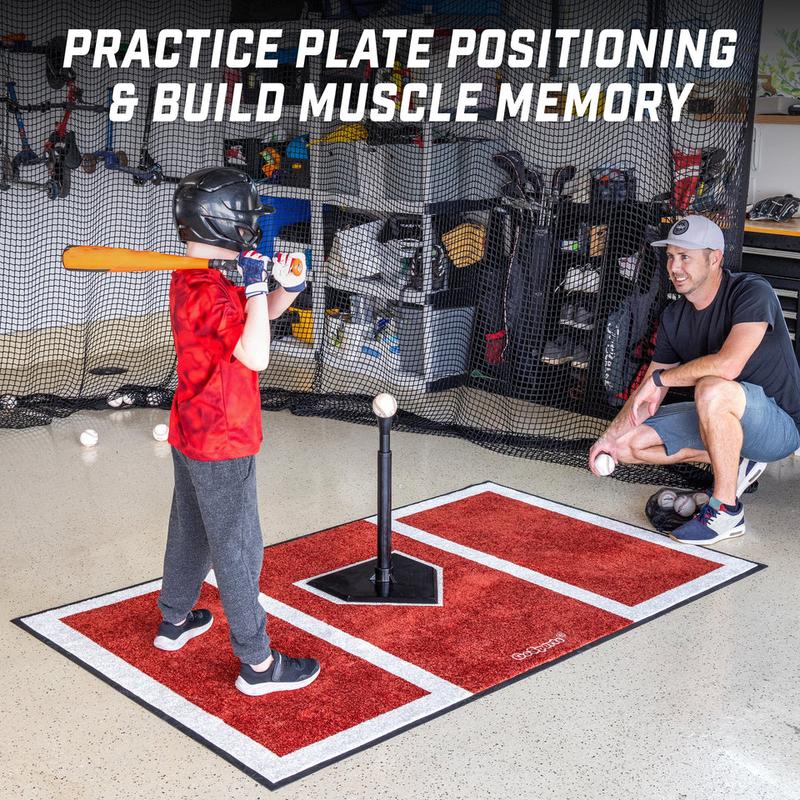 GoSports Baseball and Softball Hitting Mat for Batting Stance Practice - 6 x 4 ft