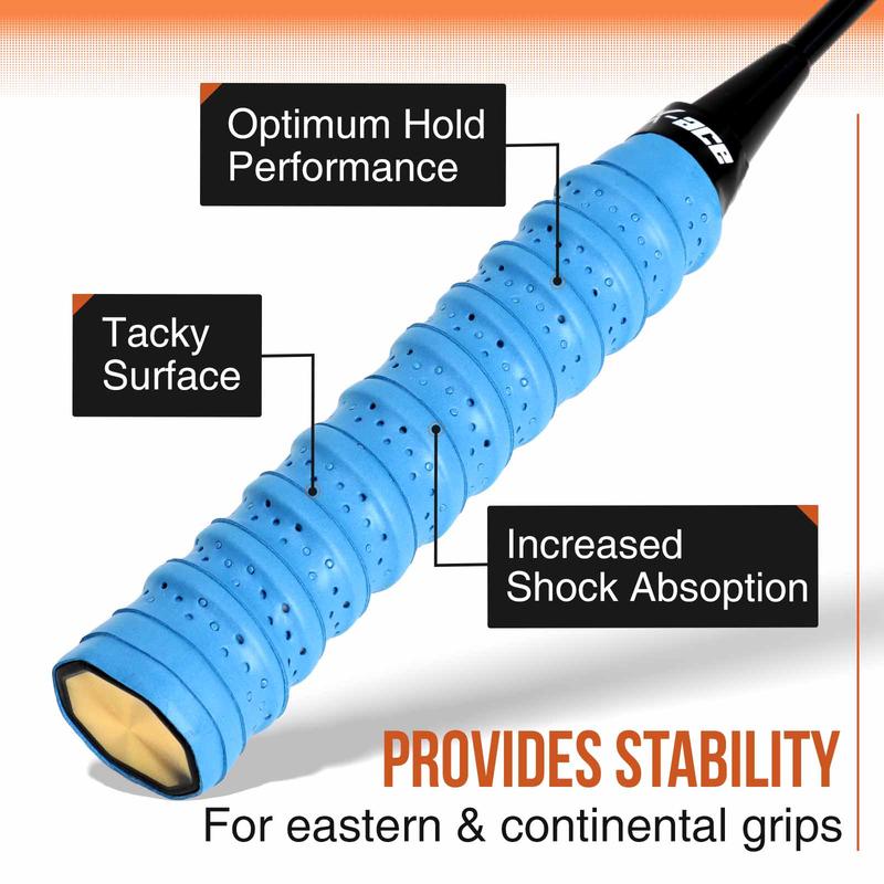 Tennis Overgrips, 3 Counts Perforated and Sticky Tennis Overgrips, Pickleball Supplies for Tennis, Badminton, and Racquetball