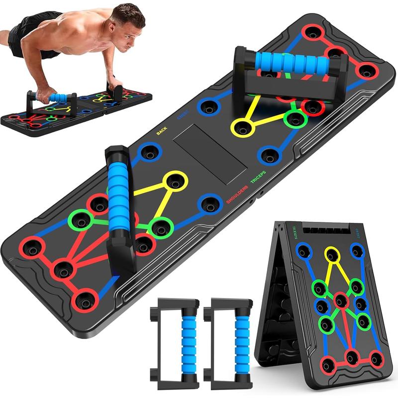 Solid Push up Board 15 in 1 Home Workout Equipment Multi-Functional Pushup Stands System Fitness Floor Chest Muscle Exercise Professional Equipment Burn Fat Strength Training Arm Men & Women Weights Berleng