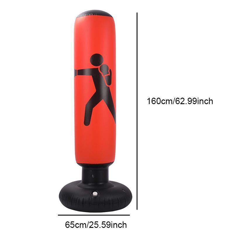 Inflatable Vertical Boxing Post, 1 Count Thickened Inflatable Punching Bag, Fitness Boxing Post For Home & Gym