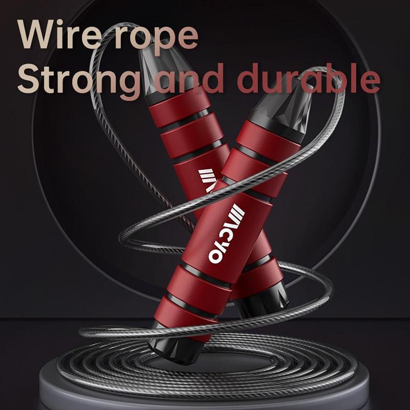 Steel Wire Skipping Rope, 1 Set Fitness Weighted Jump Rope with Handle, Professional Skipping Rope for Men & Women, Fitness Equipment for Home Gym