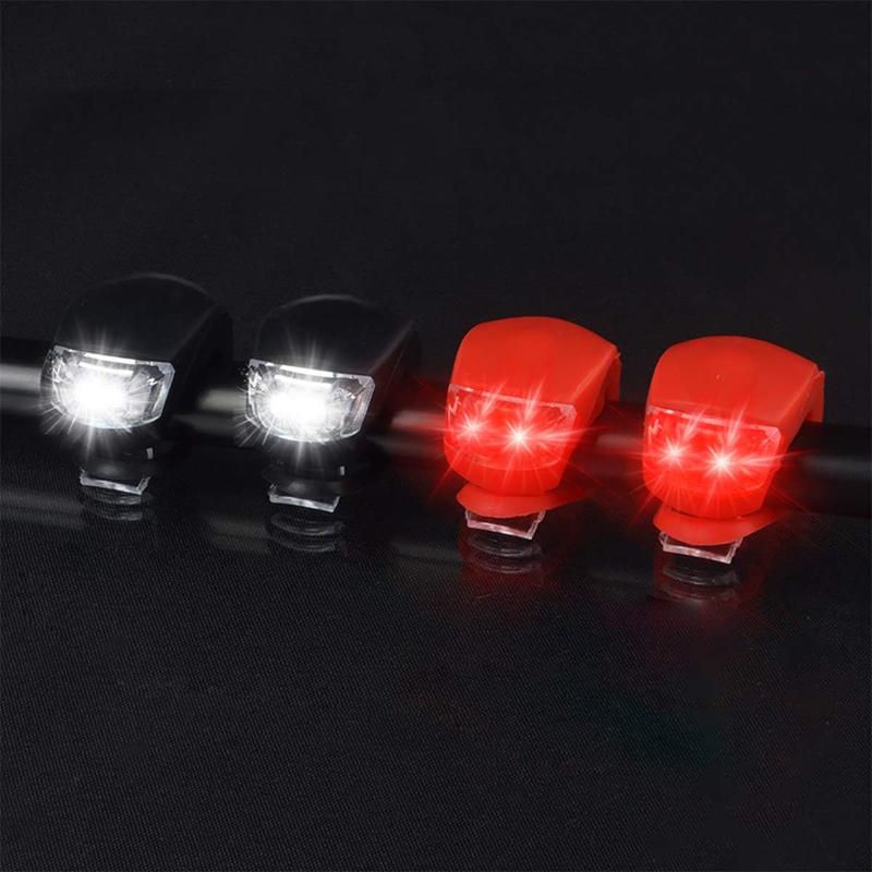 The Bicycle Light Front and Rear Silicone LED Bike Light Set - Bike Headlight and Taillight,Waterproof & Safety Road,Mountain Bike Lights,Batteries Included