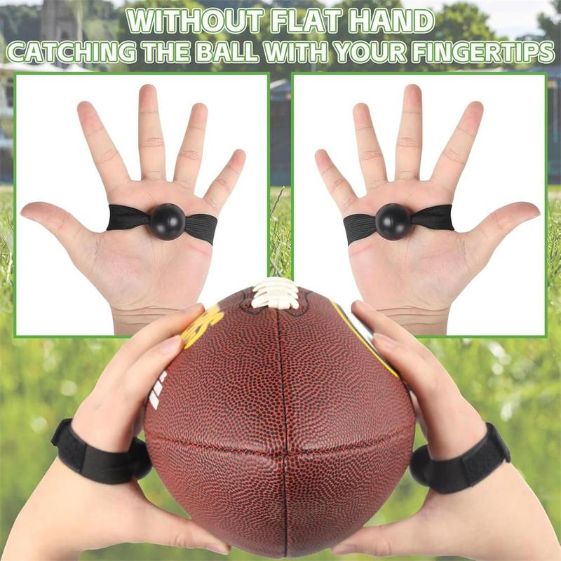 American Football Catching Trainer Band, 2 Counts Rugby Receiver Training Aid, Volleyball Catching Hand Strap, Beginner Practice Fingertip Tool