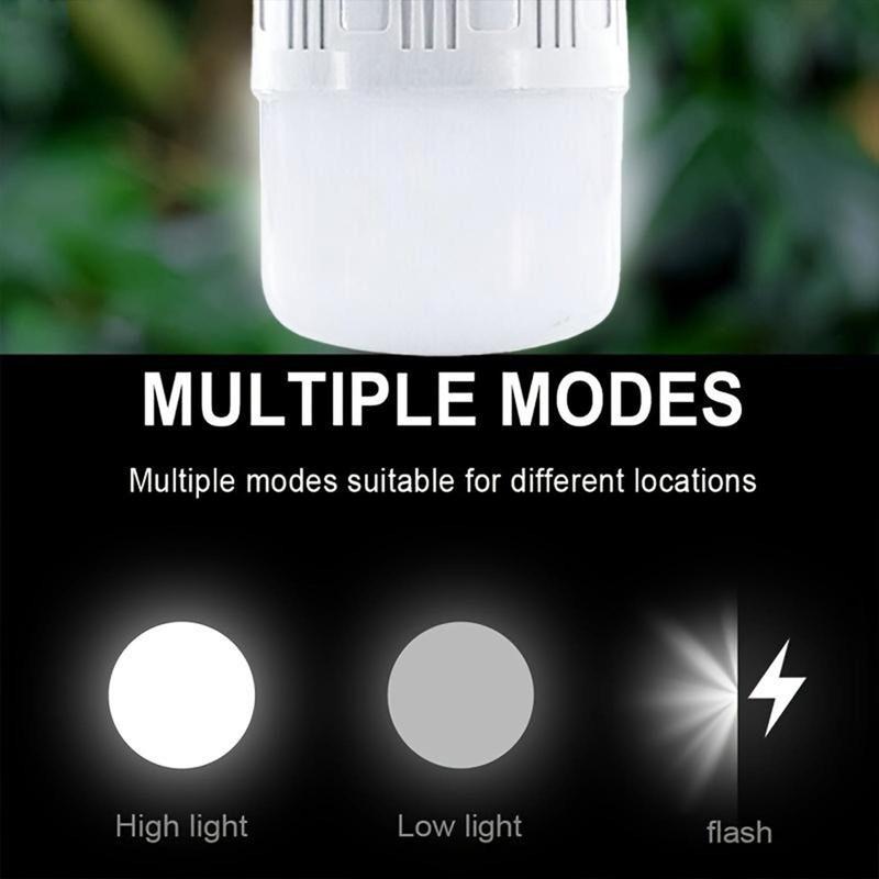 Outdoor Lighting Ball, USB Rechargeable LED Bulb with Portable Hook, LED Lights, 3 Levels Of Brightness Wireless Lighting for Outdoor Camping