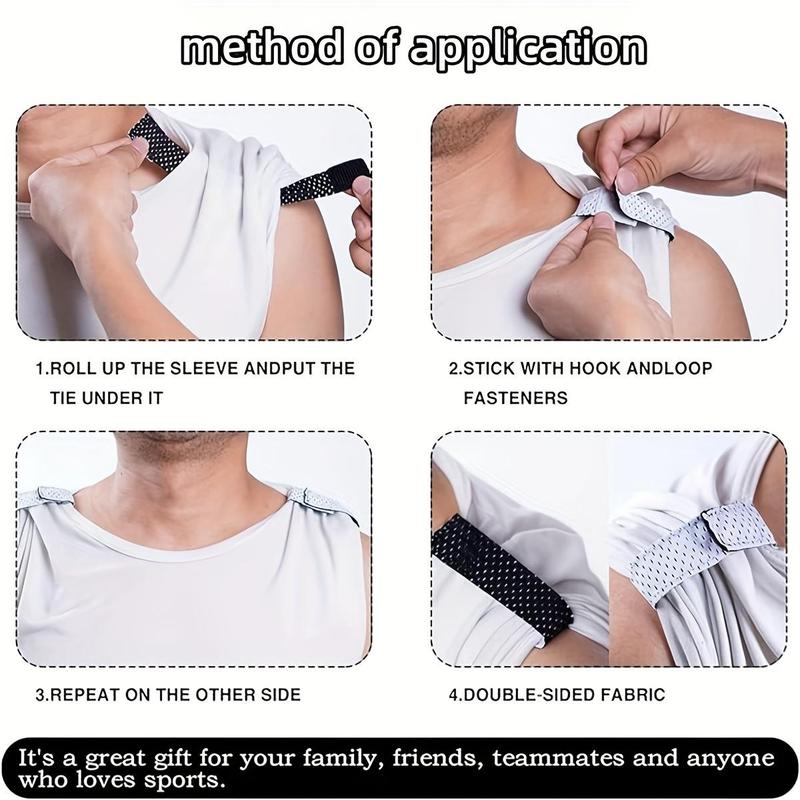 Sports Arm Sleeve Straps, 2 4 6pcs Breathable Short Sleeves Fixed Straps, Short-sleeved Straps for Baseball Sports Activities