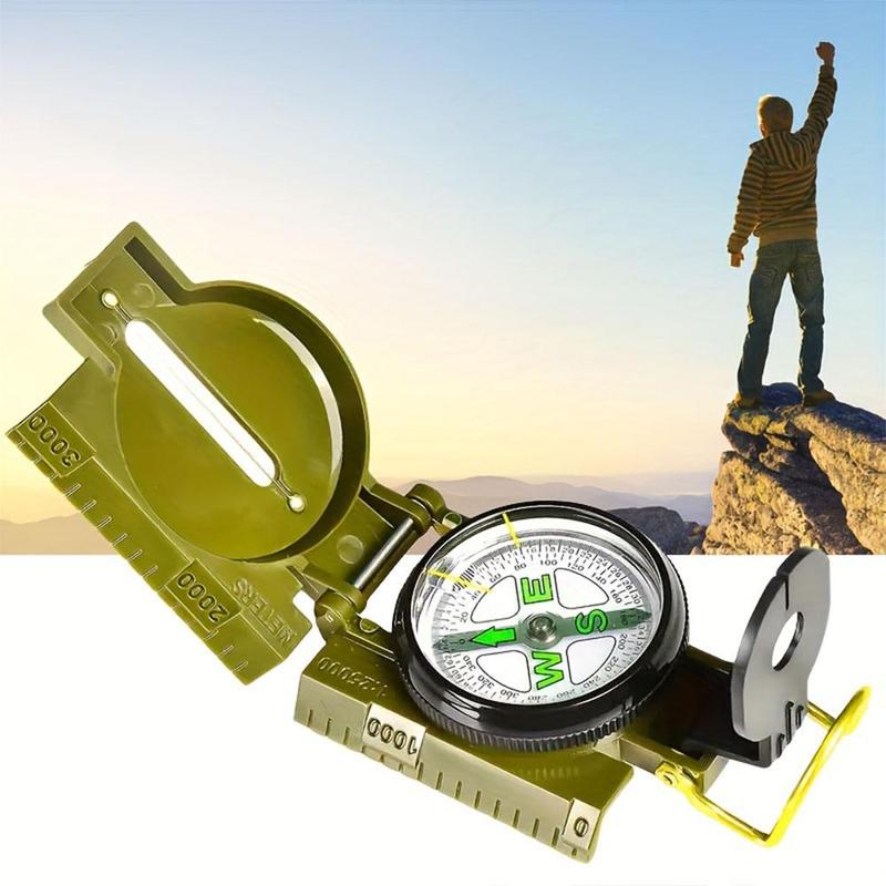 Outdoor Survival Compass, Multifunctional Waterproof Portable Compass, For Hiking, Camping, Travel