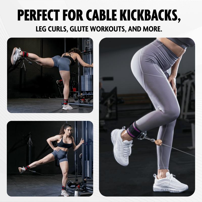 DMoose Ankle Straps for Cable Machines – Build Stronger Glutes with Secure and Comfortable Straps