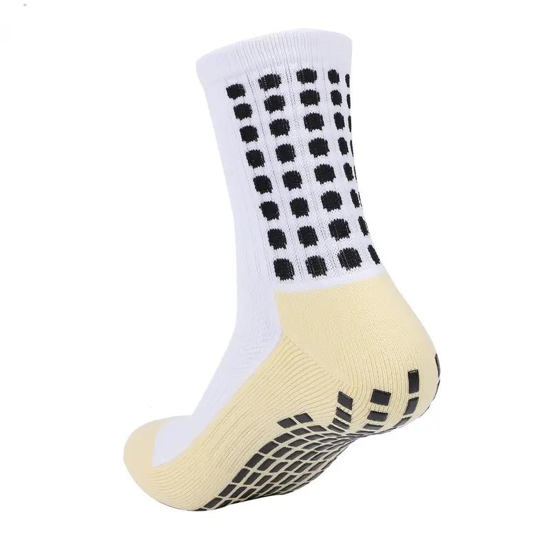 4 Pair Men's Soccer Socks Anti Slip Non Slip Grip Pads for Football Basketball Sports Grip Socks