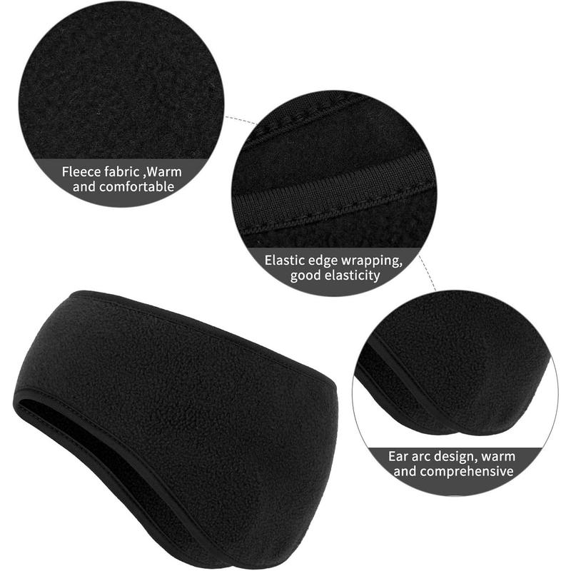 6 Pieces Ear Warmer Headbands Winter Ear Muffs Headband Sports Full Cover Headbands for Outdoor Activities Sports Fitness