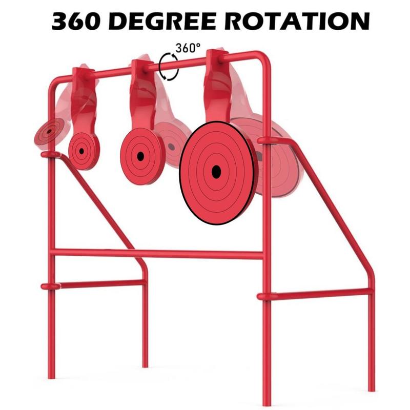 Steel Target Stand, 1 Box Foldable Durable Steel Construction Air Strike Enhanced Shooting Practice with 3 Visible Floating Targets, Christmas Gift