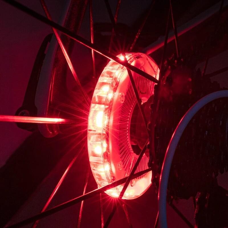 ROCKBROS Bicycle Wheel Hub Light Waterproof Smart 12 LED Colorful Flash Light Safety Warning Fit Balance MTB Road bikes