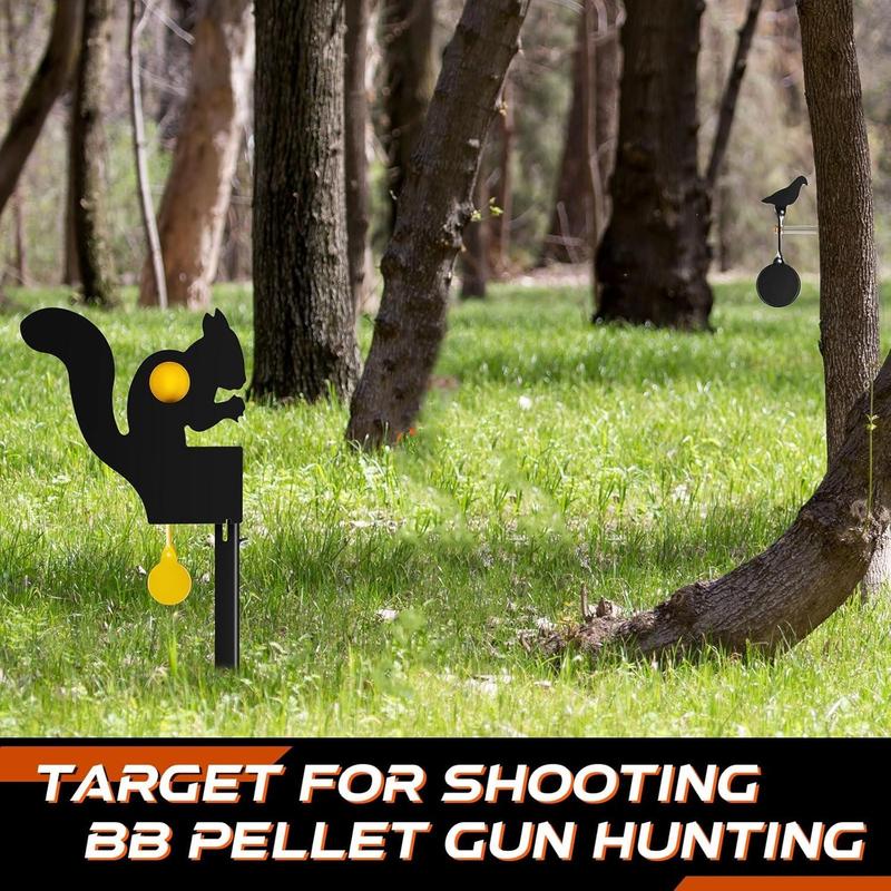 Steel Target Stand, 1 Box Foldable Durable Steel Construction Air Strike Enhanced Shooting Practice with 3 Visible Floating Targets, Christmas Gift