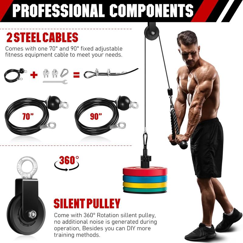 Upgraded Fitness LAT and Lift Pulley System for Gym - LAT Pull Down