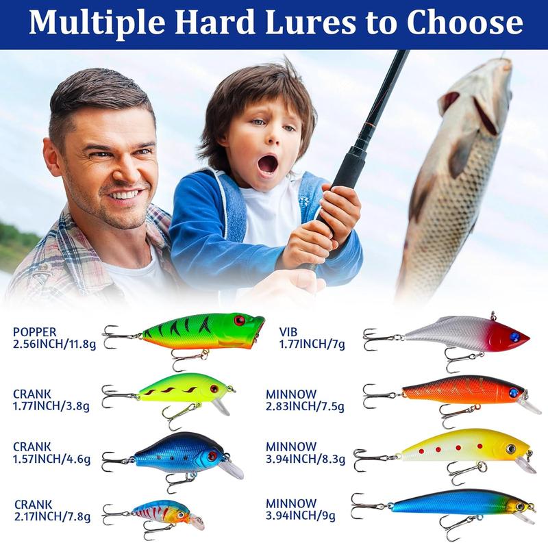 Fishing Advent Calendar 2024 Fishing Lure for Fishing Enthusiasts -24 Days Fishing Lures Set for Fisher Adult Men Teen Boys -2024 Xmas Surprise Gift