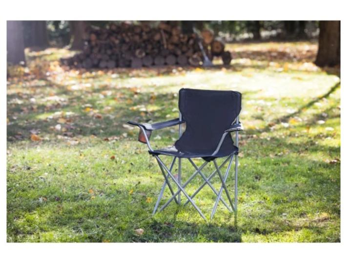 Adult Basic Quad Folding Camp Chair with Cup Holder, Black