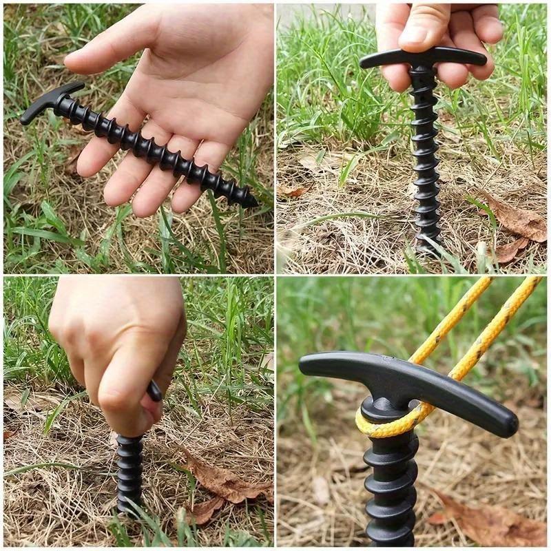 Windproof Canopy Tent Stakes, 10pcs set Durable Spiral Design for Ultimate Stability in Outdoor Adventures, Tent Accessories