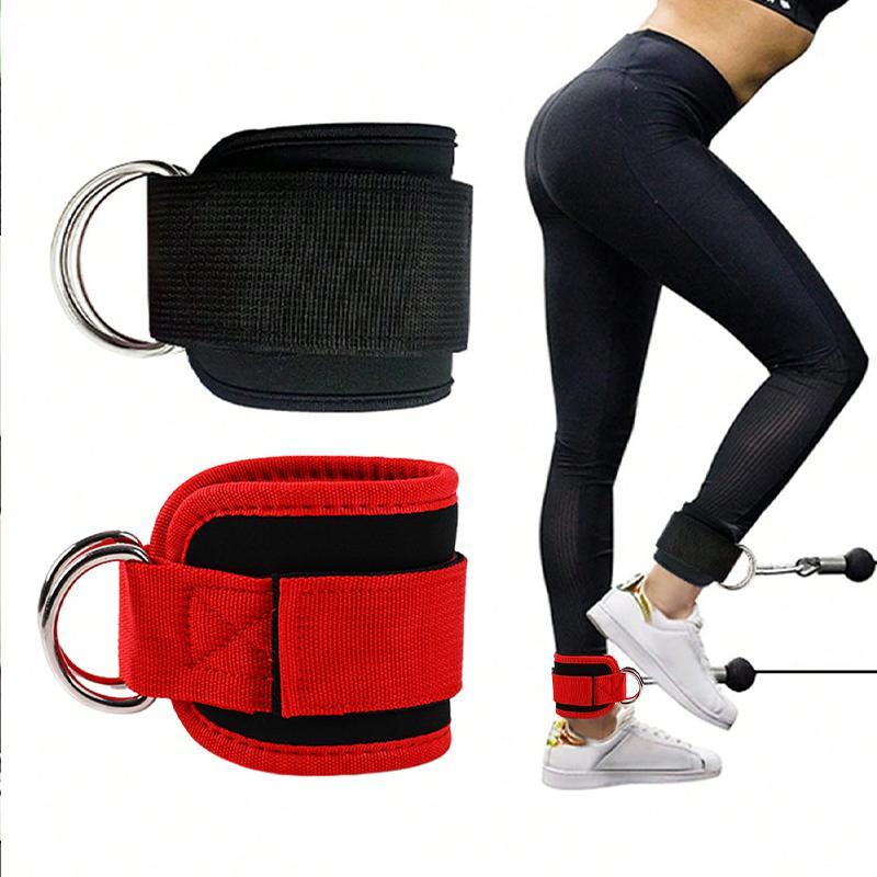 Ankle Strap, 2 Counts Ankle Strap with D-ring, Cable Machine Accessories, Fitness Equipment Accessories for Legs, Abdominal & Hip Exercise