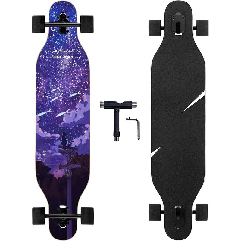 41 Inch Freeride Skateboard Longboard - Complete Skateboard Cruiser for Cruising, Carving, Free-Style and Downhill