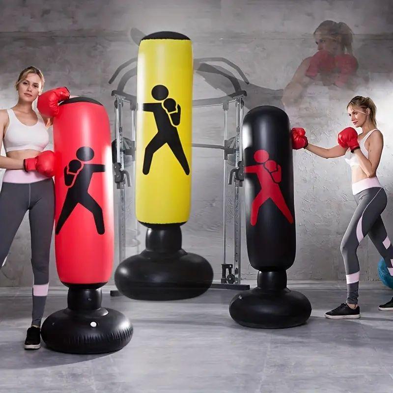 Inflatable Vertical Boxing Post, 1 Count Thickened Inflatable Punching Bag, Fitness Boxing Post For Home & Gym