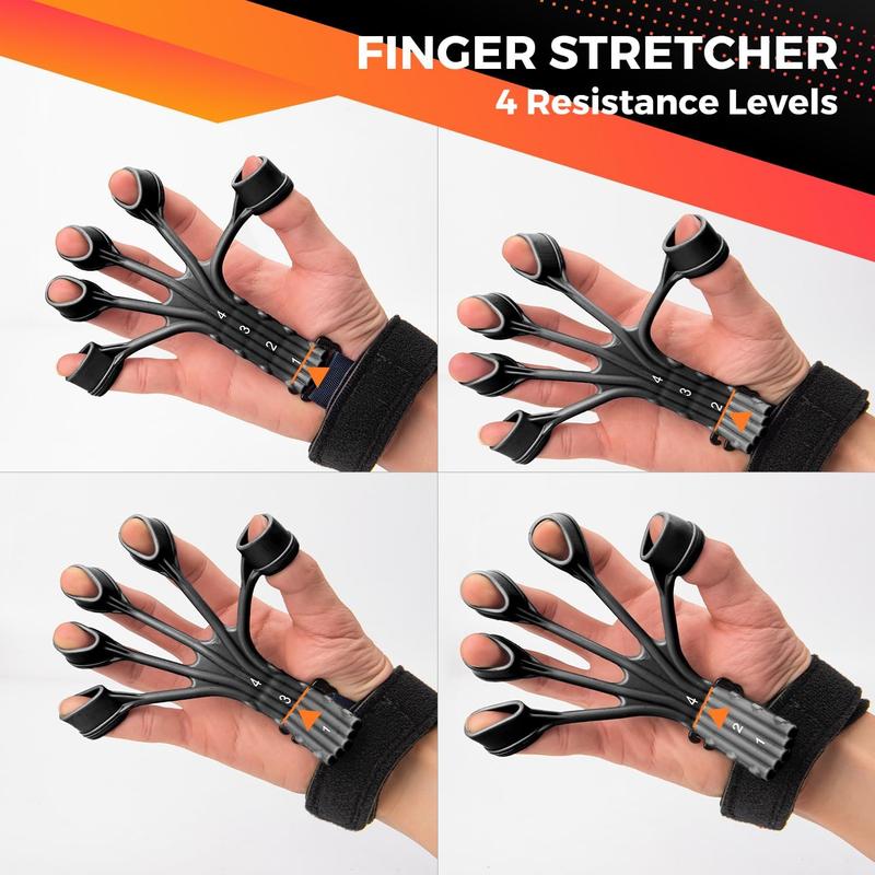 Grip Strength Trainer Kit (5 Pack) with Hand Grip Strengthener Electronic Counting, Forearm Strengthener, Finger Exerciser, Stress Relief Ball