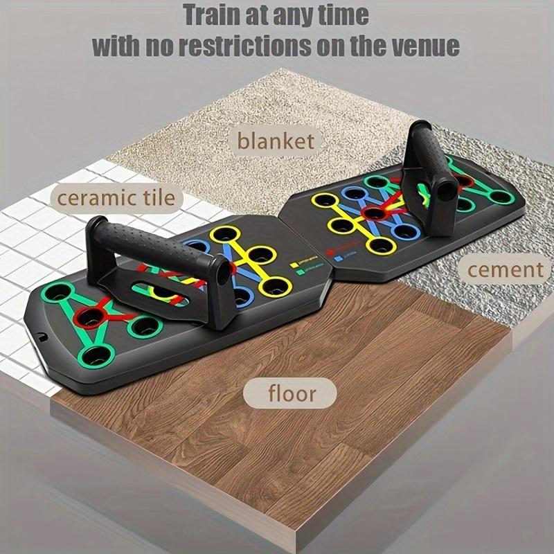 Portable Push Up Board, 1 Set Multifunctional Push Up Board with 20pcs Non-slip Pads, Fitness Equipment for Home Gym