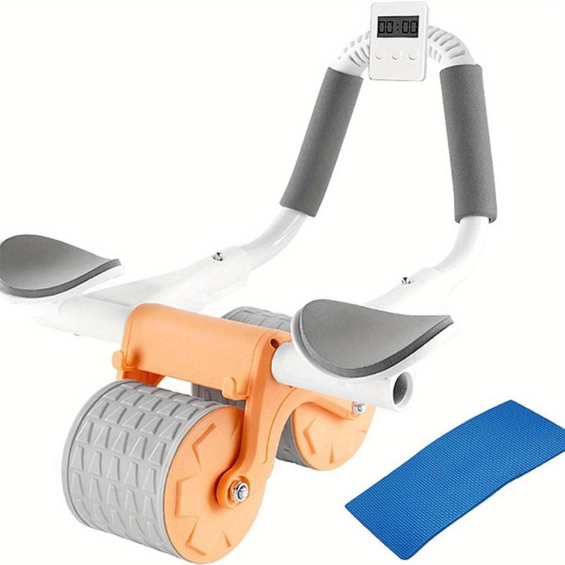 Healthy abdominal wheel，Elbow Support Ab Roller Wheel - Ab Roller with Elbow Support, Automatic Rebound Abdominal Wheel with 2 Elbow Supports, Timer , Plank Exercise Roller for Abdominal & Core Strength Training