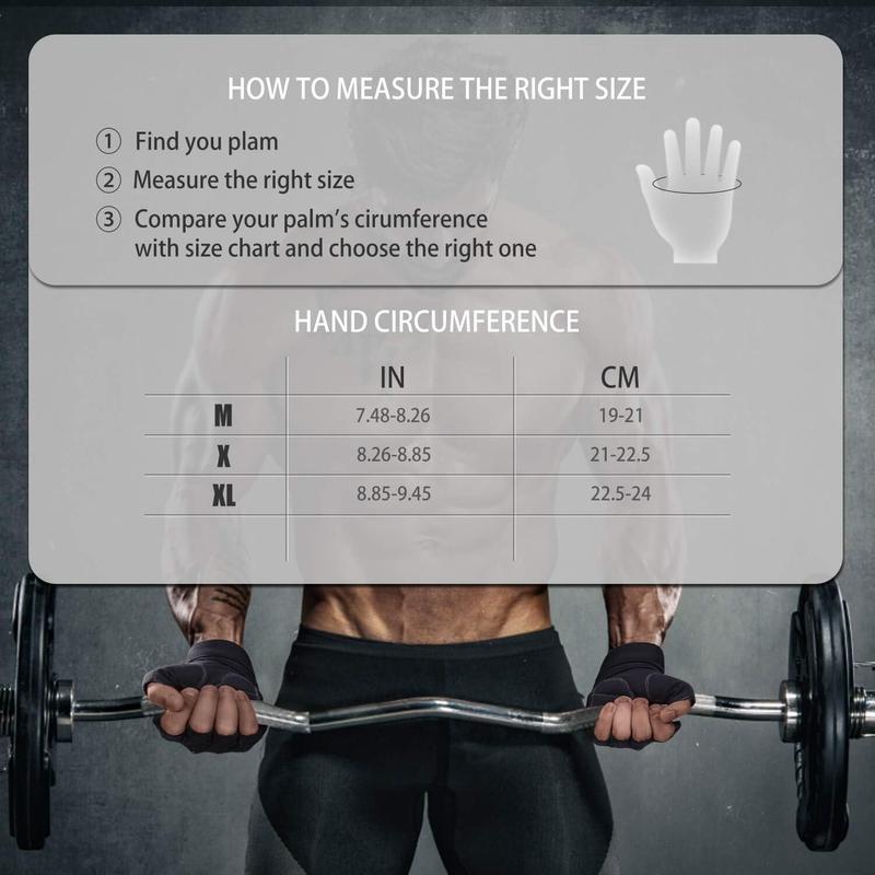 Weight Lifting Gloves Gym Pull ups Workout with Wrist Support Women Men M L XL