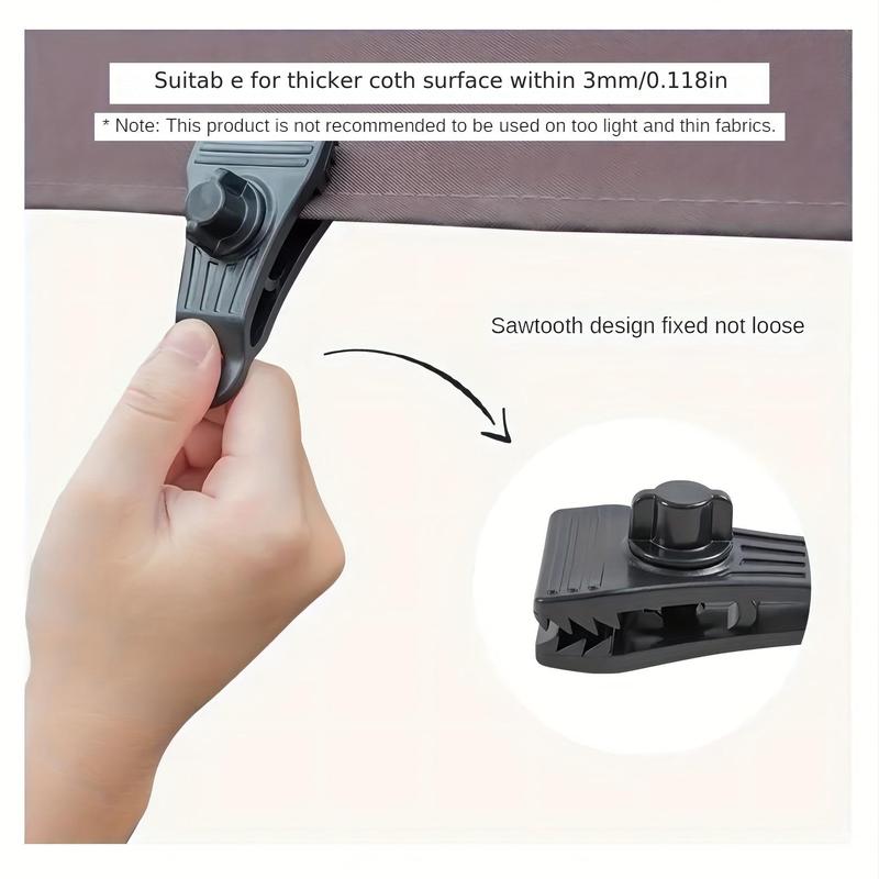 Tent Clamp with Carabiner, 1 Set Outdoor Tarp Awning Canopy Clip Tighten Tool for Camping Trips, Tent Accessories