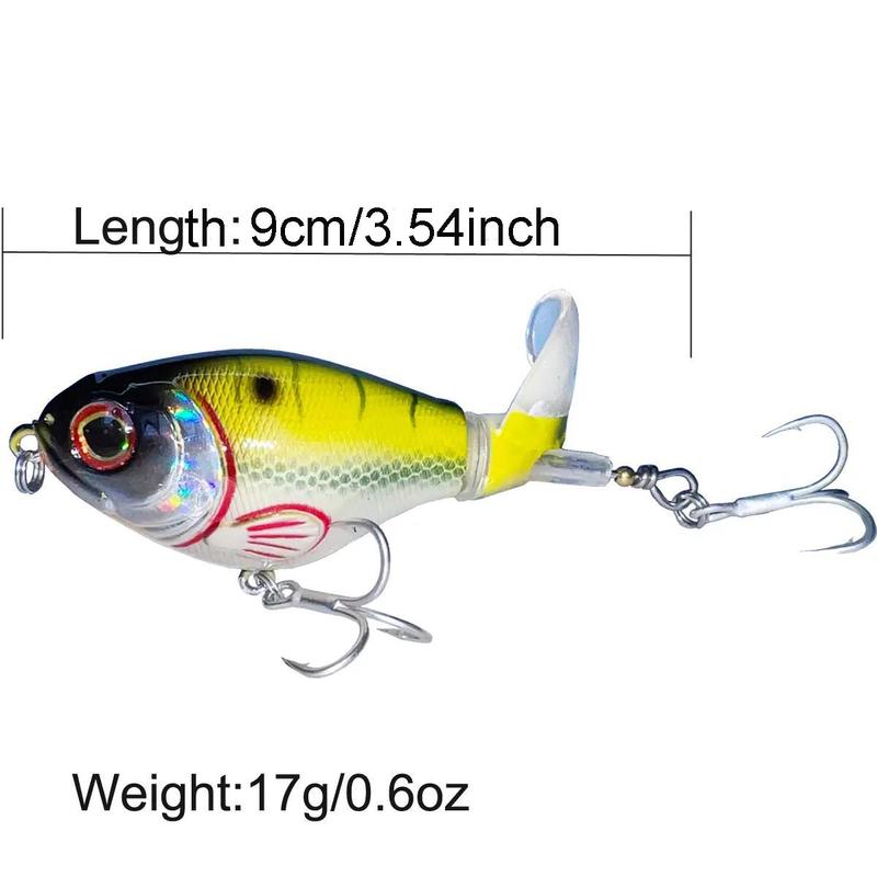 Artificial Fishing Lure with Floating Rotating Tail (3pcs), Simulation Fishing Lure with Hook, Floating Rotating Tail for Bass Trout, Fishing Accessories for Outdoor Fishing, Fishing Lures