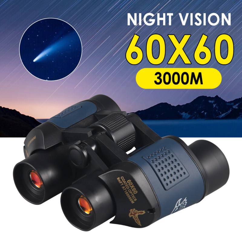 60X60 Zoom Binoculars Day Night Vision BAK4 Prism High Power Waterproof + Case