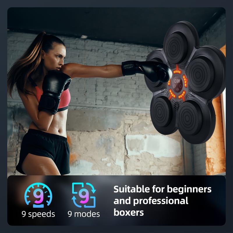 2024 New Music Boxing Machine For Adults And Kids, Electronic Boxing Trainer With Gloves, Model Boxing Machine Wall Mounted Music With LED Electronic For Home Indoor Workout Equipment