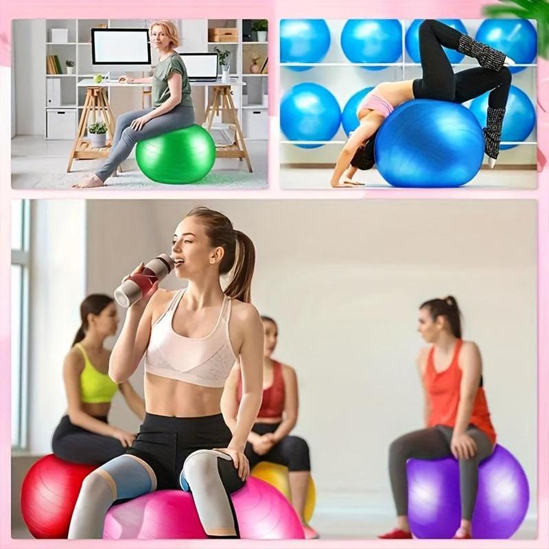 55cm Gym Ball, Thickened Durable Fitness Ball with Pump, Exercise Ball for Core Strength & Flexibility Training