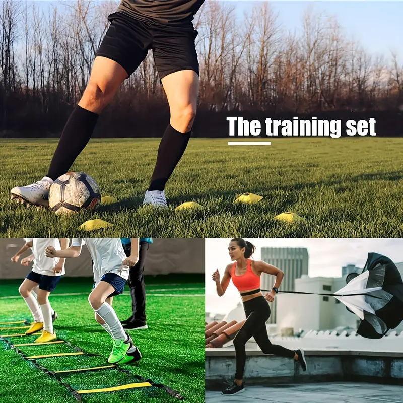 Football Training Ladder with Storage Bag, 1 Set Agility Training Speed Training Ladder with Accessories, Indoor & Outdoor Sports Training Equipment, Outdoor Essentials, Ball Sports Equipment for Football Lovers