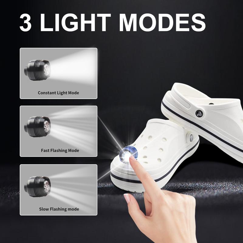 2pcs Camping Lights, Waterproof Portable Lights for Shoes  - Headlights Hiking, Walking Dog and Camping Gear Essentials Lights