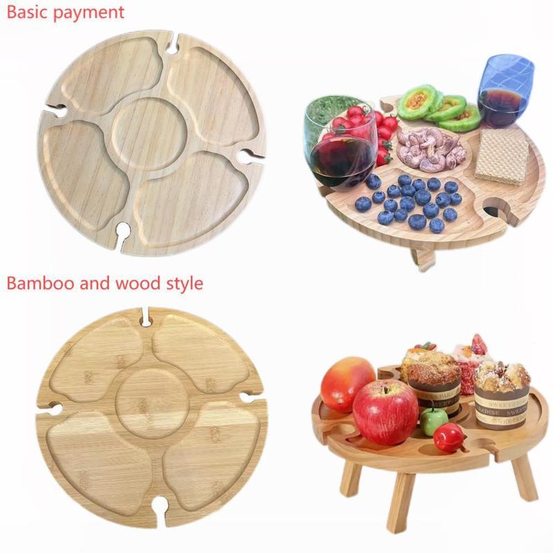 Wooden Snack Tray, Foldable Bed Tray Table, Portable Breakfast Tray for Sofa Eating, Drawing, Camping Tray for Home Kitchen Dining Room