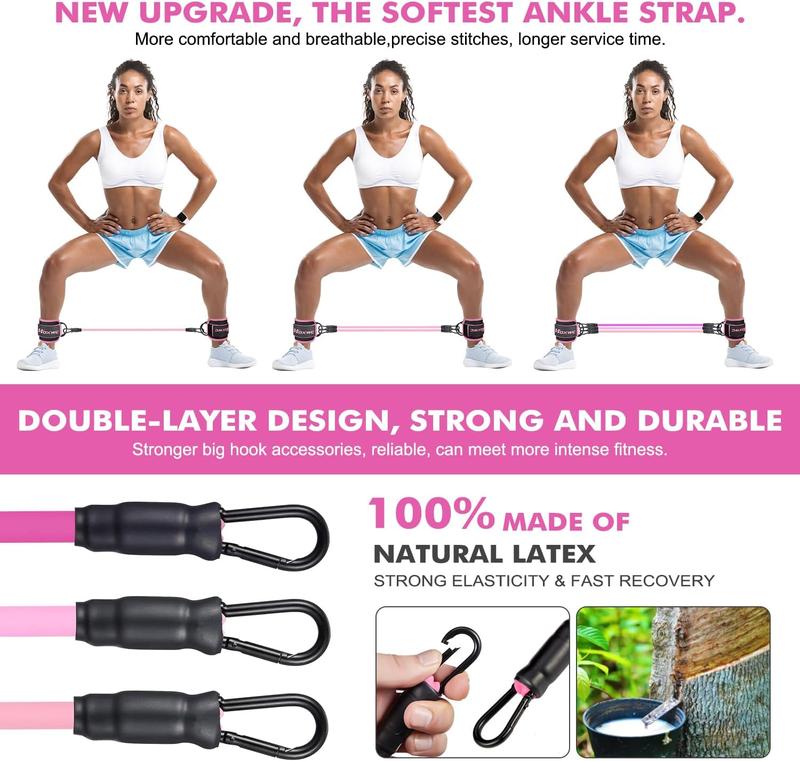 FitnessAnkle Resistance Bands, Ankle Bands for Working Out with Cuffs, Ankle Resistance Band, Glutes Workout Equipment, Butt Exercise Equipment for Women Legs and Glutes,Best Christmas gift for mom girl,Best gift of Christmas.