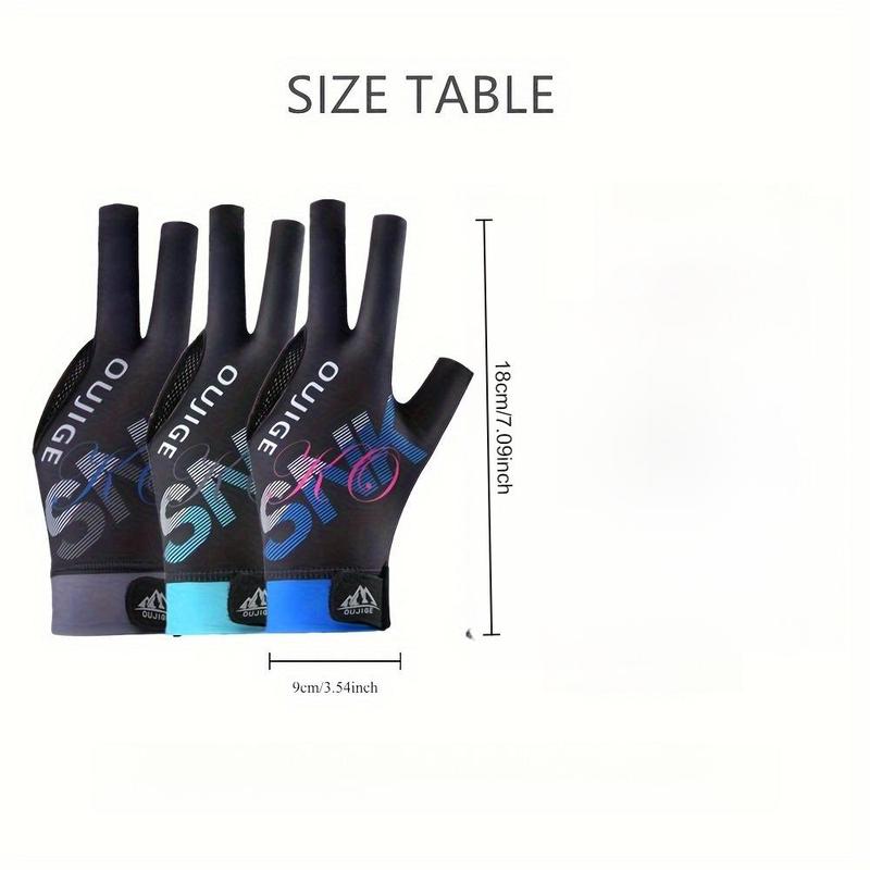 Unisex Billiards Glove, 3 Counts Breathable Non-slip Billiards Glove, Lightweight Gloves with High Elasticity & Grid Design, Sports Gloves for Men & Women