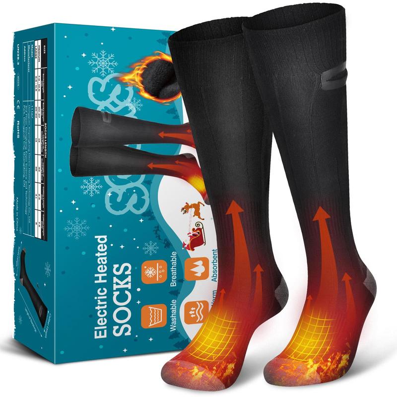 Remote Control Heated Socks for Men Women, 1 Set Electric Heating Socks, Winter Warm Socks for Skiing Riding Camping Hiking Motorcycle, Christmas Gift