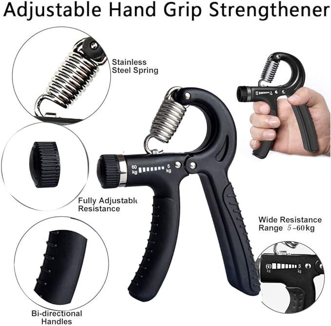 Grip strength device, adjustable resistance, forearm enhancer, very suitable for musicians, athletes, and hand injury rehabilitation. Hand strengthening equipment is suitable for daily household use and portable