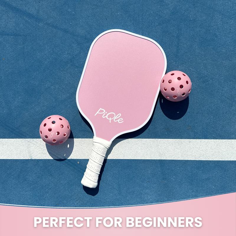 PiQle Cute Pickleball Paddle - Lightweight Pink Fiberglass Women's Racket