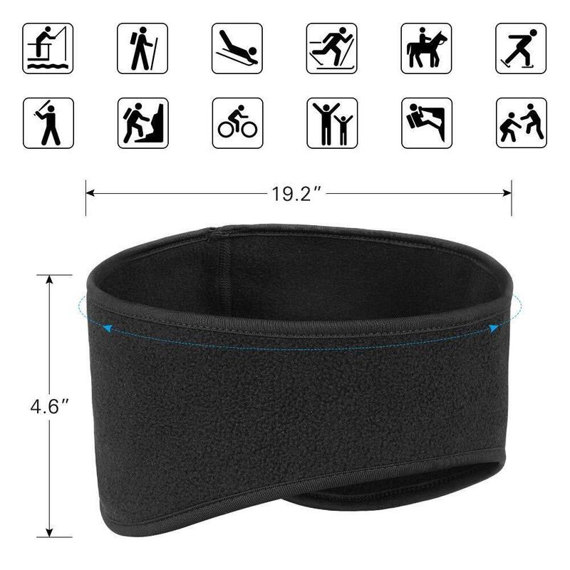 Ear Warmer Cover Headband Winter Fleece Ear Muffs Sports Sweatband for Men Women