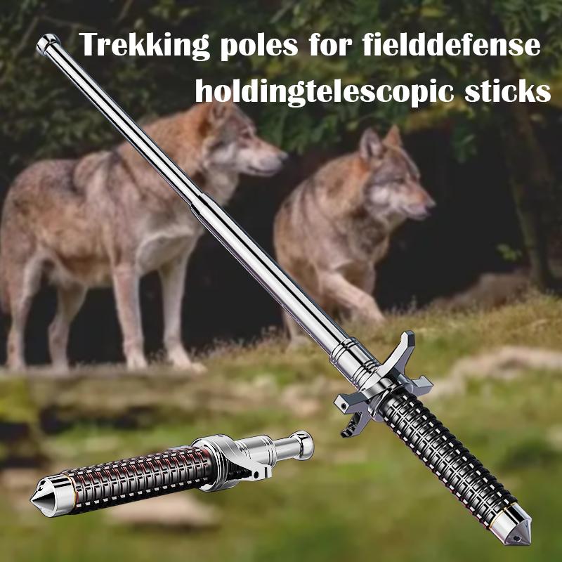 Alloy steel hiking stick Outdoor hiking stick, portable,easy to cary, suitable for climbing, rockclimbing Portable multi-purpose hiking pole