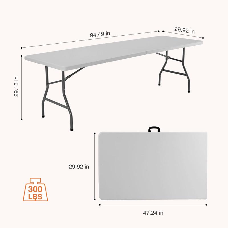 Sweet Furniture S Folding Table Outdoor Indoor Heavy Duty Portable Table with Carrying Handle for Camping Picnic Party